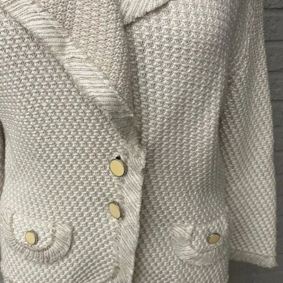 White House Black Market Women Knit Cardigan Jacket Size M - Picture 2 of 8